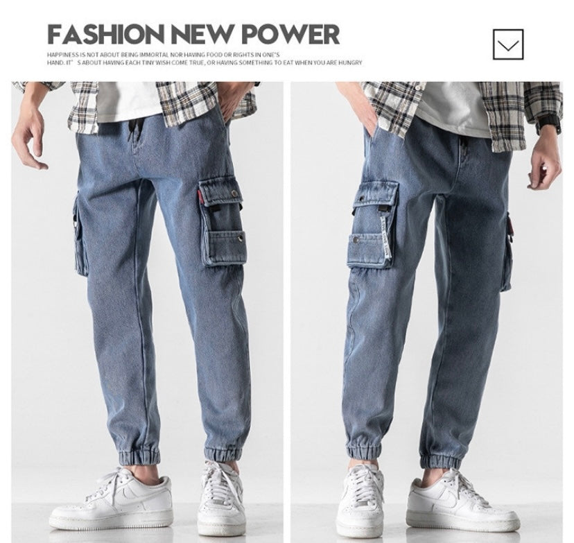 Jogger de tela jean