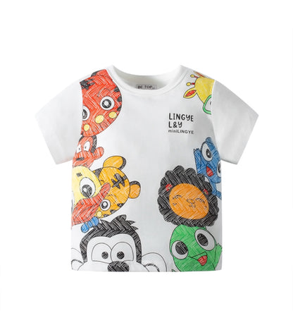 camisa para niño con tematica de animales