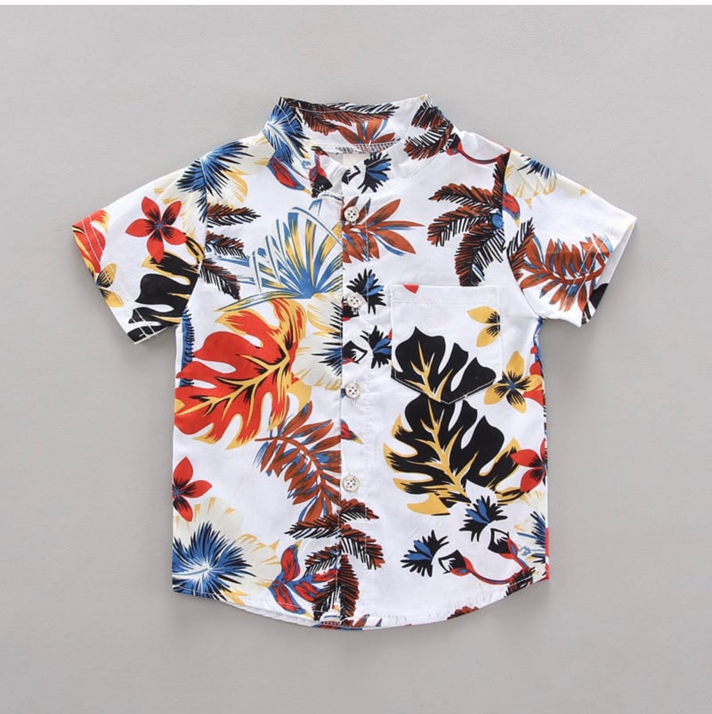 conjunto de short y camisa hawaiana para niño